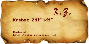 Krebsz Zénó névjegykártya